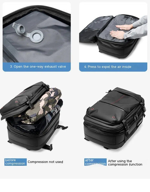 Load image into Gallery viewer, Multifunction Computer Bag Vacuum Compression Travel Backpack
