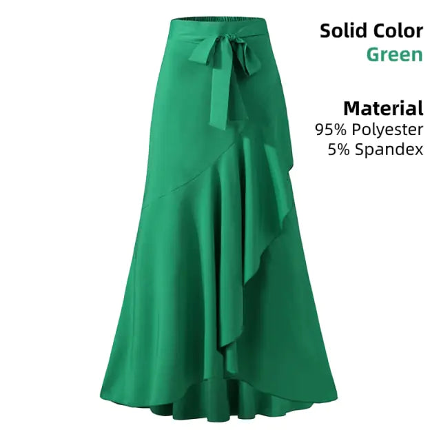 Ladies Casual Loose Ruffles Skirt