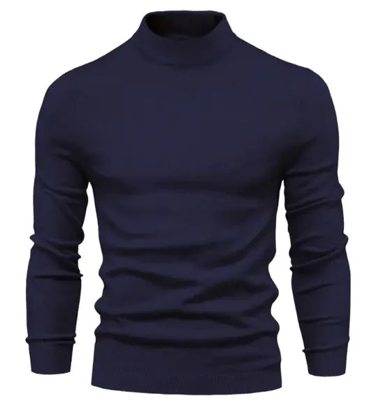 Mid Neck And Slim Trim Sweater