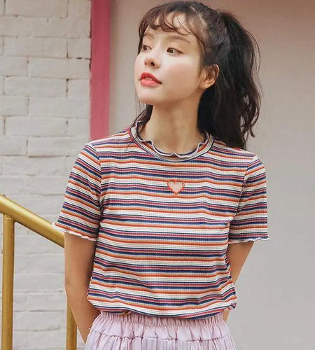 Hollow Heart Frilled Shirt