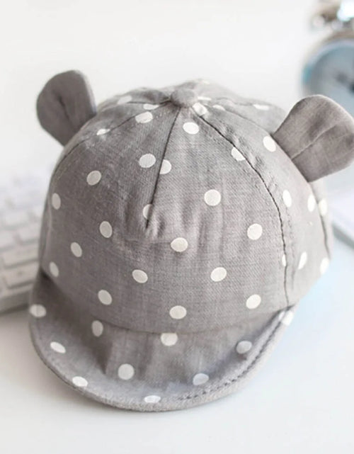 Load image into Gallery viewer, Toddler Sun Hat with Cute Dots
