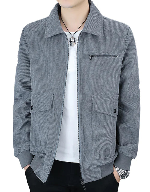 Load image into Gallery viewer, Men's Double Pocket Corduroy Jacket
