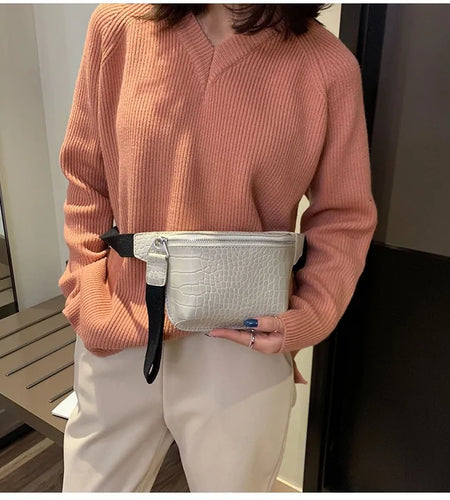 Multicolor Crocodile Messenger Bag