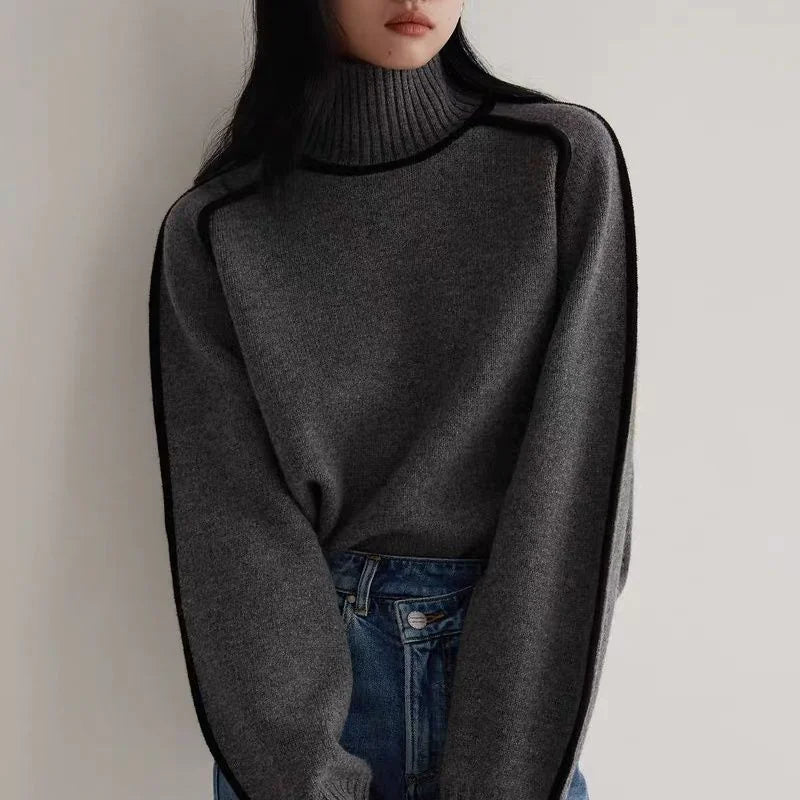 Cozy Turtleneck Knitted Sweater