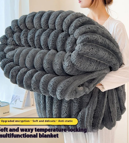 Faux Rabbit Fur Velvet Blanket