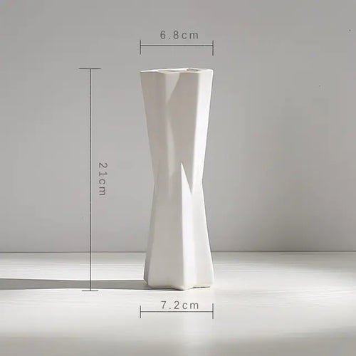 Load image into Gallery viewer, Modern Minimalist White Hemp Rope Ceramic Vase
