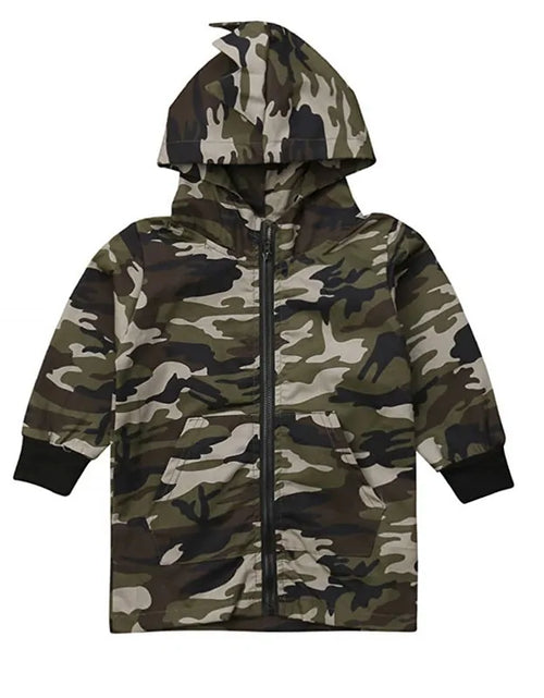 Load image into Gallery viewer, Camouflage Dinosaur Hooded Jacket for Boys
