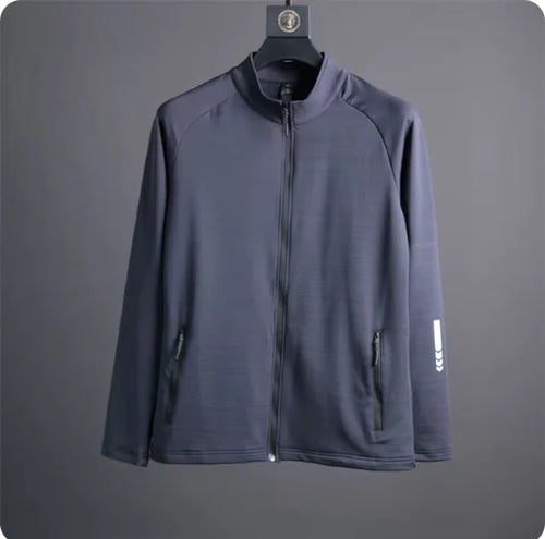 Load image into Gallery viewer, Men's Compression Long Sleeve Running Jacket with Stand Collar
