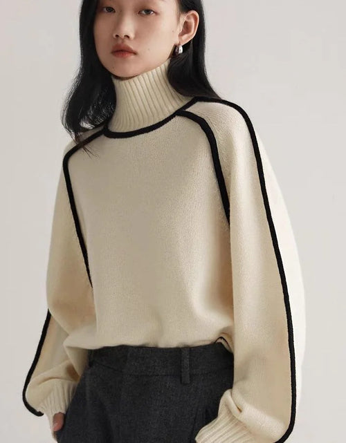 Load image into Gallery viewer, Cozy Turtleneck Knitted Sweater
