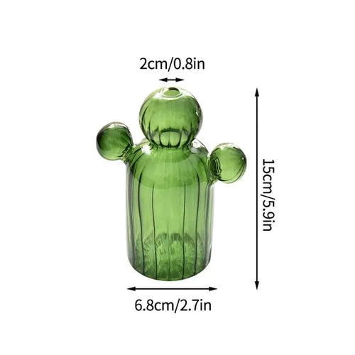 Load image into Gallery viewer, Modern Transparent Cactus Glass Vase for Room Decoration
