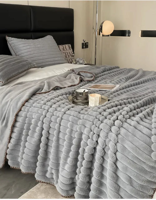 Load image into Gallery viewer, Nordic Luxe Plush Rabbit Fur Blanket
