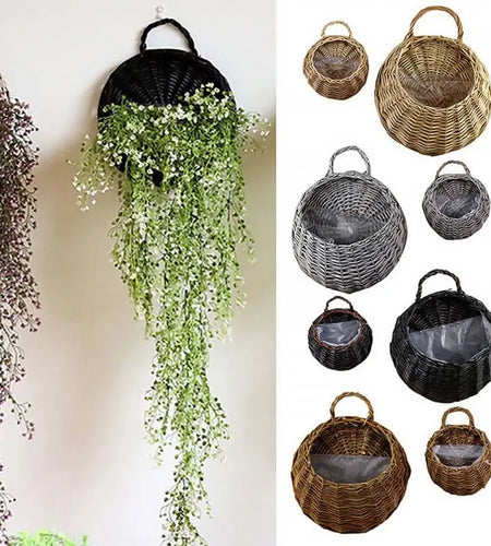 Handmade Wicker Rattan Flower Basket