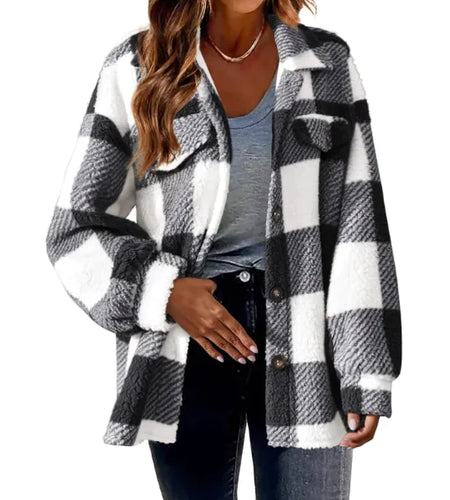 Chic Comfort Plaid Wool Jacket