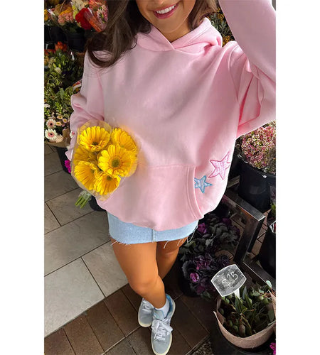 Star-Embroidered Hoodie