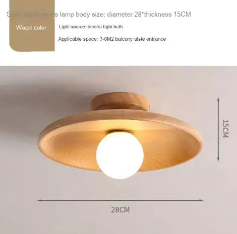 Load image into Gallery viewer, Wooden Round Ceiling Lamp
