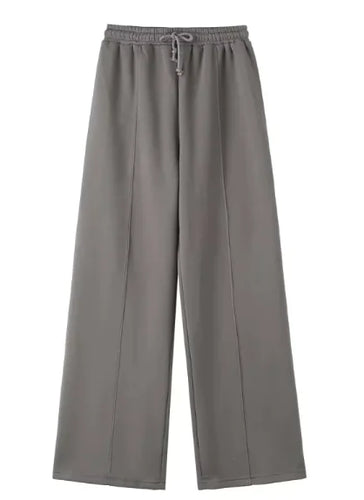 Zipper Bomber Jacket & High Waist Flannel Pants Set