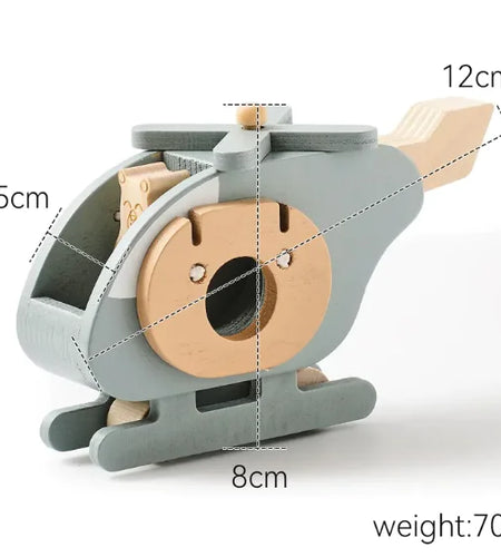 Baby Puzzle Hand Push Sliding Helicopter Toy