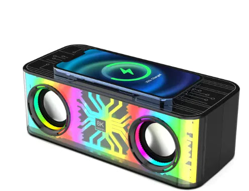 Load image into Gallery viewer, Colorful Light Bluetooth Speaker Dual Speaker Outdoor Wireless Charger
