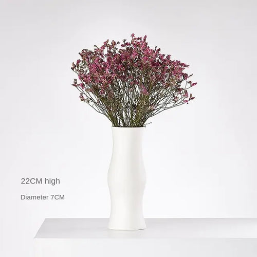 Load image into Gallery viewer, Modern Minimalist White Hemp Rope Ceramic Vase
