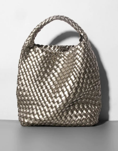 Load image into Gallery viewer, Hand-woven Bucket Soft Leather Bag for Women
