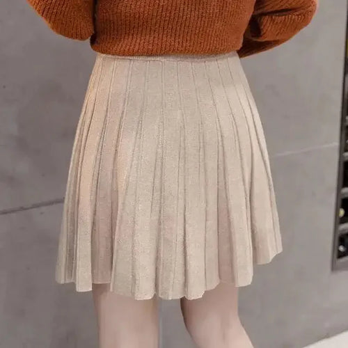 Load image into Gallery viewer, High Waist Knitted Mini Skirt
