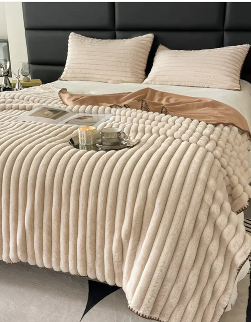 Load image into Gallery viewer, Nordic Luxe Plush Rabbit Fur Blanket
