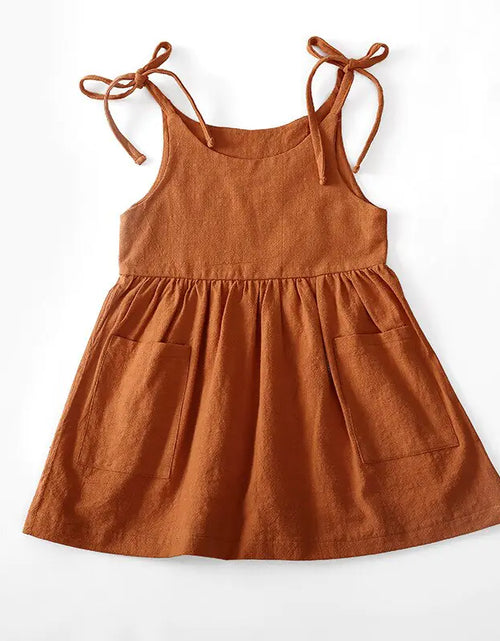 Load image into Gallery viewer, Sleeveless Cotton Toddler Dress
