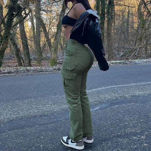 Load image into Gallery viewer, Women Vintage Cargo Pants
