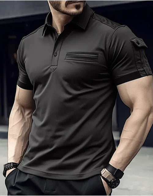 Load image into Gallery viewer, Men&#39;s Muscle Exercise Polo Shirt
