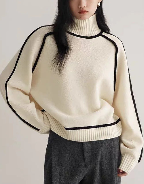 Load image into Gallery viewer, Cozy Turtleneck Knitted Sweater
