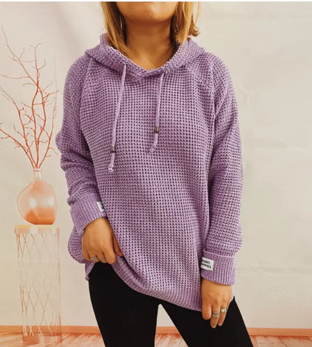 CozyPatch Hooded Knit Sweater