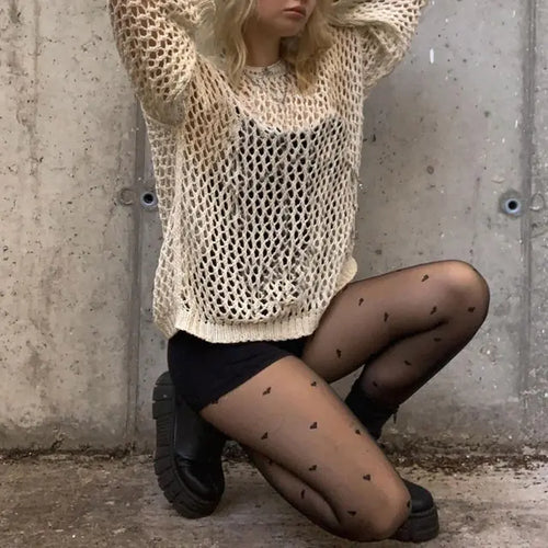 Load image into Gallery viewer, Vintage Hollow Out Knit Pullovers
