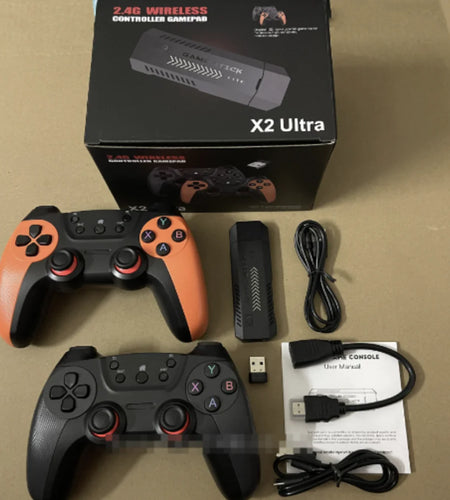 X2 Ultra Retro Game Stick 4K, Plug and Play Video Gaming Console with 128G memory card/40000+Games, HDMI Output for TV with 2.4G Wireless Controller, Retro Arcade Emulators for Kids Adults