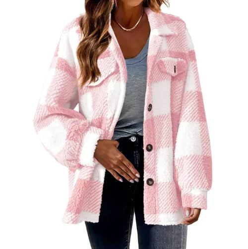 Load image into Gallery viewer, Chic Comfort Plaid Wool Jacket
