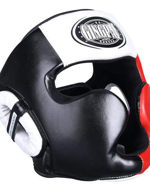 Load image into Gallery viewer, Closed Head Protection Nose Bridge Boxing Fighting Helmet Full Surrounding Training Protector Free Fighting Mask Head Gear
