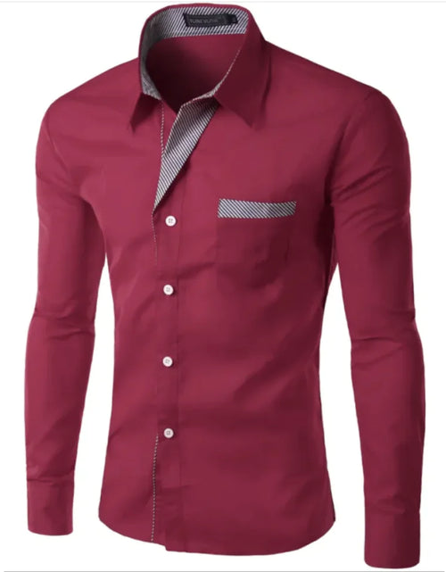 Load image into Gallery viewer, European And American Simple Men's Long Sleeve Shirt
