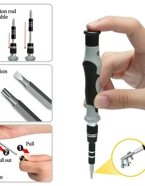 Load image into Gallery viewer, Magnetic Screwdriver Bit Set For iPhone Macbook Tool Kit Set Repair Watch 117PCS
