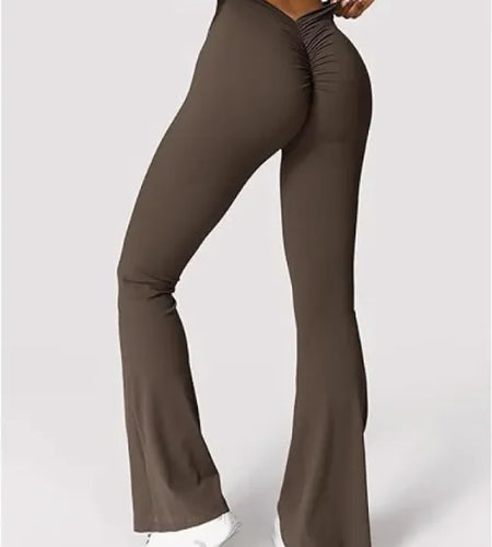 High-Waist Quick-Dry Yoga Bell-Bottom Fitness Pants