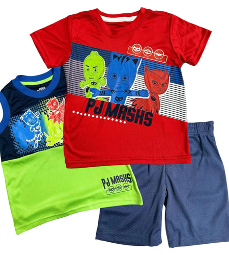 PJ Masks Boys 3 Piece Short Set (Toddler/Kid) Red 4