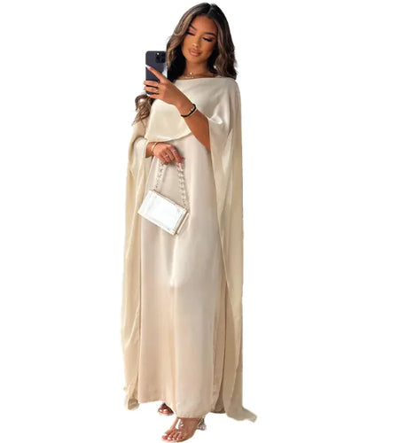 Flow Ease Round Neck Chiffon Maxi Dress