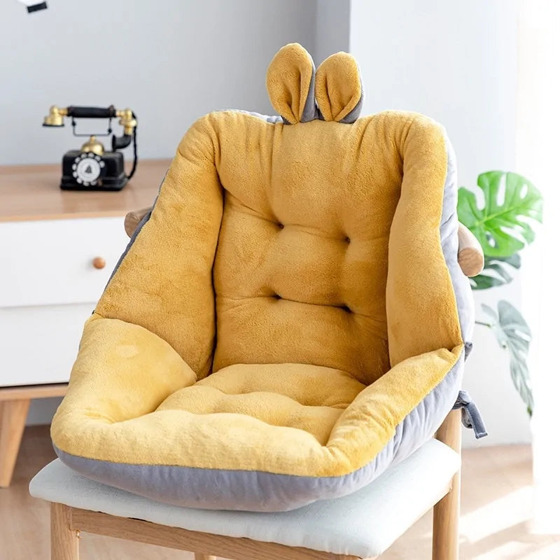 Thick Winter Plush Cushion Backrest Chair Seat