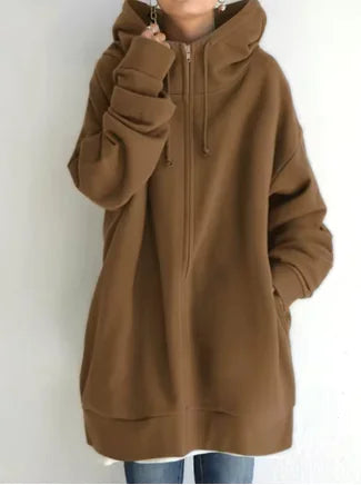 Load image into Gallery viewer, Long Hoodie Fleece Sweater
