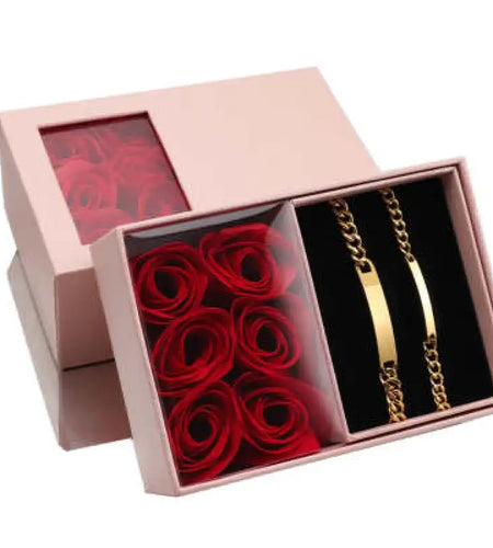 Stainless Steel Couple Cuban Bracelet