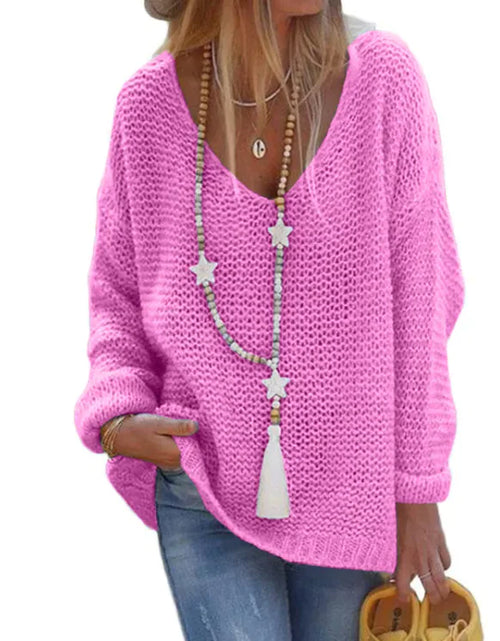 Load image into Gallery viewer, Cozy V-Neck Knit Sweater
