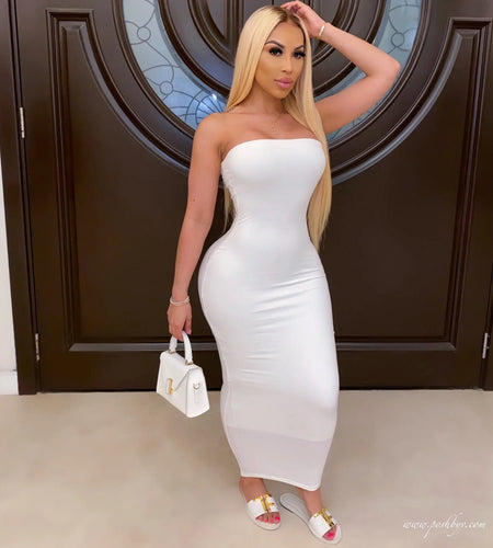 Chest Wrapped Long  Dress