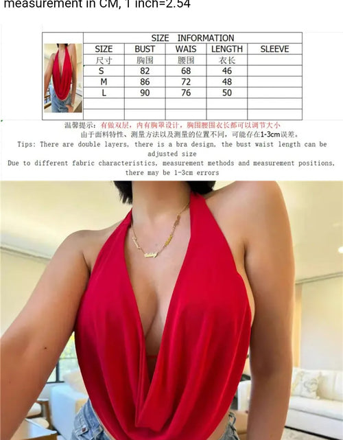 Load image into Gallery viewer, (Free Shipping)(Tariffs included in price) Women's Summer Halterneck Casual Front Draped Bandage Backless  Crop Tops
