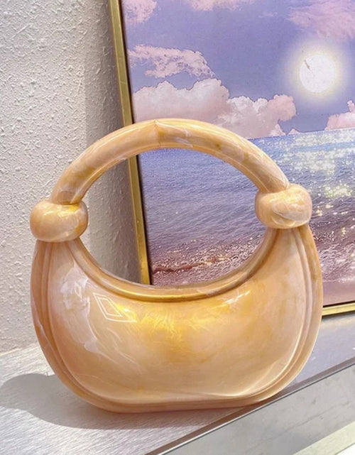 Load image into Gallery viewer, (Free Shipping)(Tariffs included in price) Luxury Women's Marble Grain Evening Clutch Handbag Acrylic Bag with Chain Decoration Wedding Parties Valentine's Day gift purse
