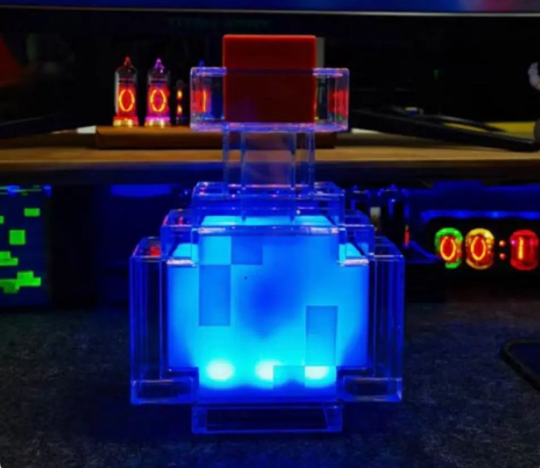 (Free Shipping)(Tariffs included in price) 8 Color Pixel LED Nightlight Surrounding Medicine Bottle Ambient Lighting Recharging Luminous Lamp