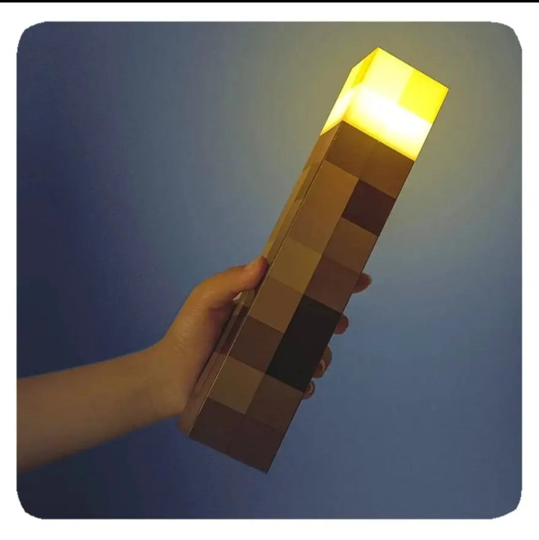 (Free Shipping)(Tariffs included in price) Torch Lamp Children's Toy Night Light Model Toy Brownstone Torch For Living Room Home Decor USB Rechargeable
