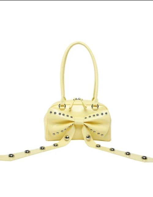 Load image into Gallery viewer, (Free Shipping)(Tariffs included in price) Women's Rivet Bolsos Mujer Motorcycle Bow Bag Underarm Shoulder Bags American Style Sac Femme New Adjustable Strap Bolso
